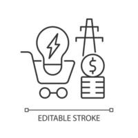 Electricity demand linear icon vector