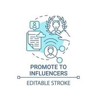 Promote to influencers concept icon vector