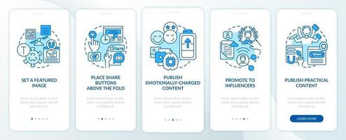 Create magnetic content tips onboarding mobile app page screen vector