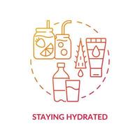 Staying hydrated concept icon vector