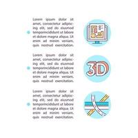 Urban environment modeling concept line icons with text vector