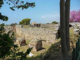 archaeological excavations of paestum naples photo