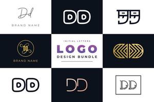 Set of collection Initial Letters DD Logo Design. vector
