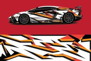 Sports car wrapping decal design vector