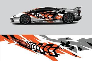 Sports Car Wrapping Decal Design vector