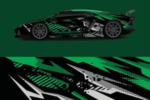 Sports car wrapping decal design vector