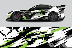 Car wrap graphic racing abstract background for wrap and vinyl sticker vector