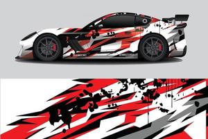 Car wrap graphic racing abstract background for wrap and vinyl sticker vector