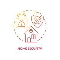 Home security concept icon vector