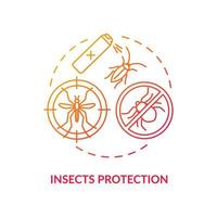 icono de concepto de protección de insectos vector