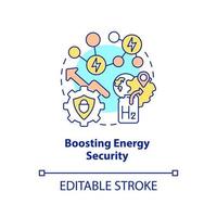 Boosting energy security concept icon vector
