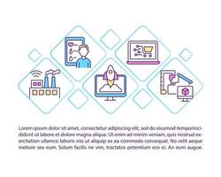 iconos de línea de concepto de ingeniería moderna con texto vector