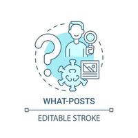 What-posts concept icon vector