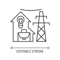 Electric utility linear icon vector