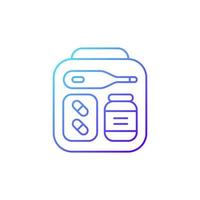 Mini first aid kit gradient linear vector icon