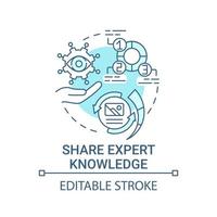 Share expert knowledge concept icon vector