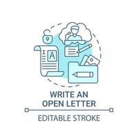 Write open letter concept icon vector