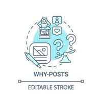 Why-posts concept icon vector