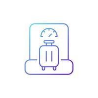 Baggage weight gradient linear vector icon