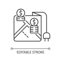 Pricing by locality linear icon vector