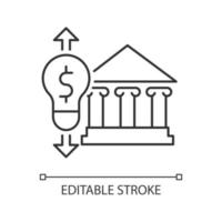 Government energy price regulation linear icon vector