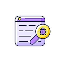 Web bug purple RGB color icon vector