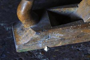 Chiaroscuro Still life with the beading Plane and the Wood-worms photo