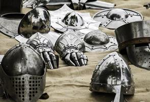 Detail of ancient medieval armor photo