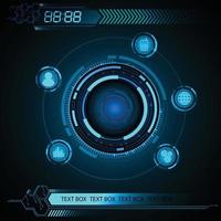 hud cyber circuit future technology concept background vector