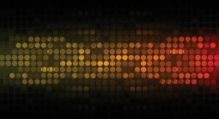 cinema screen for movie presentation. Light Abstract. Pixel, mosaic,
