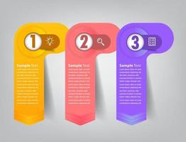 modern text box template, banner Infographics vector