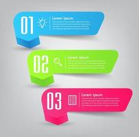 modern text box template, banner Infographics vector