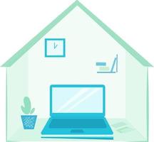 work from home concept vector