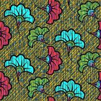 African Wax Print fabric, Ethnic handmade ornament seamless design vector