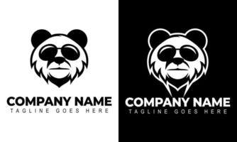 Panda Head Logo Design Template. Modern Design. Panda logo. vector