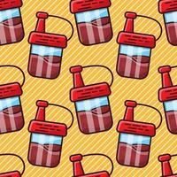 soy sauce bottle seamless pattern vector illustration