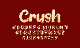 Crush Font Alphabet