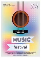 music festival poster for music party vector
