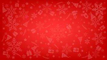 Christmas object on red background vector illustration