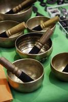 Handmade Tibetan bowls photo