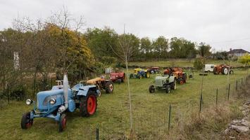 Old tractors in the French countryside photo