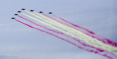 Air show in Madrid, Spain. photo