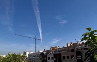 Construction crane in Madrid, Spain photo