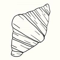 Doodle freehand sketch drawing of croissant bread. vector