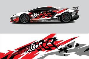 Car wrap graphic racing abstract background for wrap and vinyl sticker vector