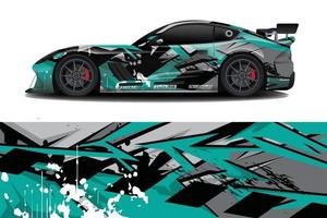 sport car decal wrap design vector