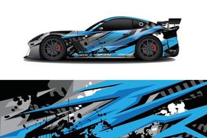 sport car decal wrap design vector