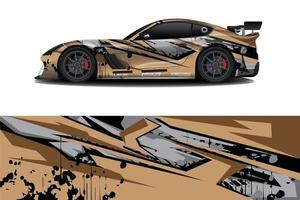 sport car decal wrap design vector