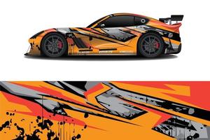 sport car decal wrap design vector