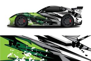 sport car decal wrap design vector